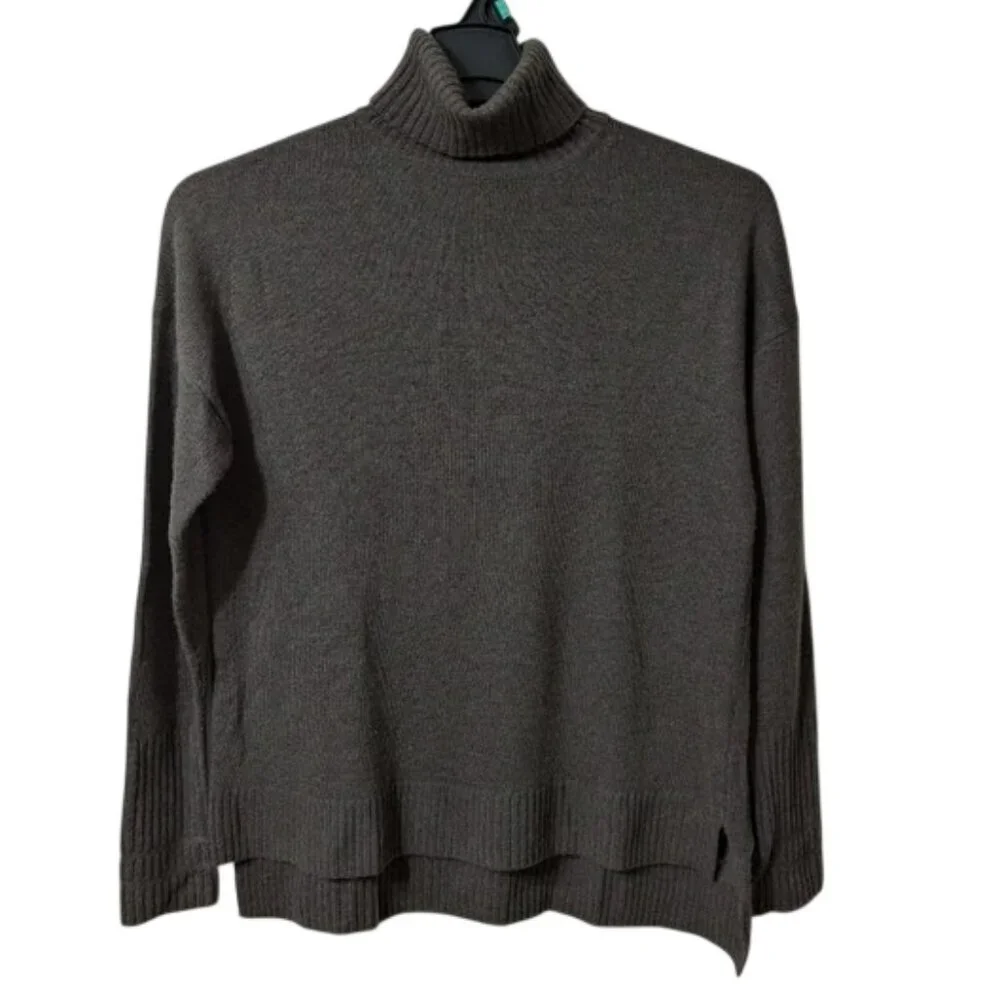 J. Crew Wool Blend Turtleneck Sweater Olive Green Heather‎ Size S
